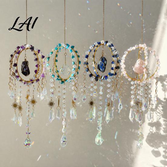 Sophisticated Balcony Decor Crystal Suncatcher Hanging Ball Prism Rainbow Maker Pendant Glittering Window for Garden Patio Backyard Car Home