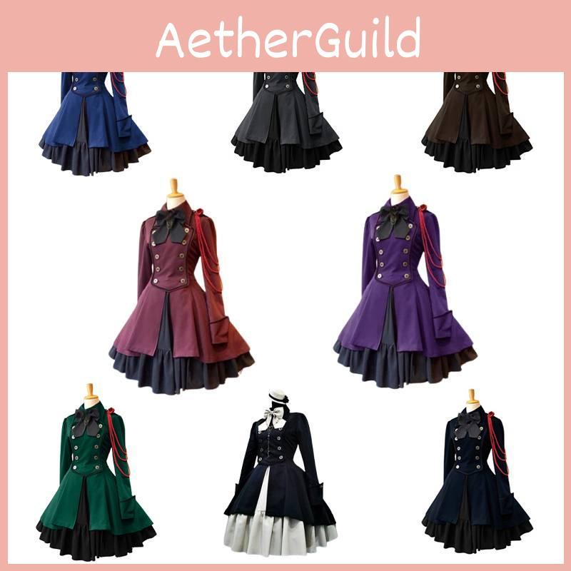Medieval Renaissance Vintage Butterfly Long Sleeve Cosplay Dress