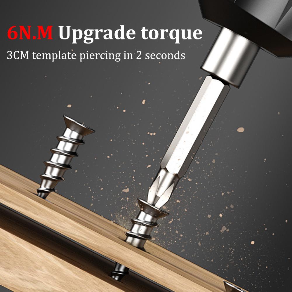 300rpm Cordless Electric Screwdriver Rechargeable Lithium Battery Mini Drill 4.2V Power Tools Set Household Maintenance Repair
