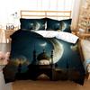 3D Printing Ramadan Bedding Set Moon Theme Duvet Cover Single/double Bed Teens Adults Cover Gift