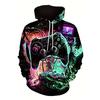 Gamepad Game Player Funny Hoodies Graffiti Neon Graphic 3D Print Men's Hooded Sweatshirts Y2k Pullover Tracksuit Unisex Clothing