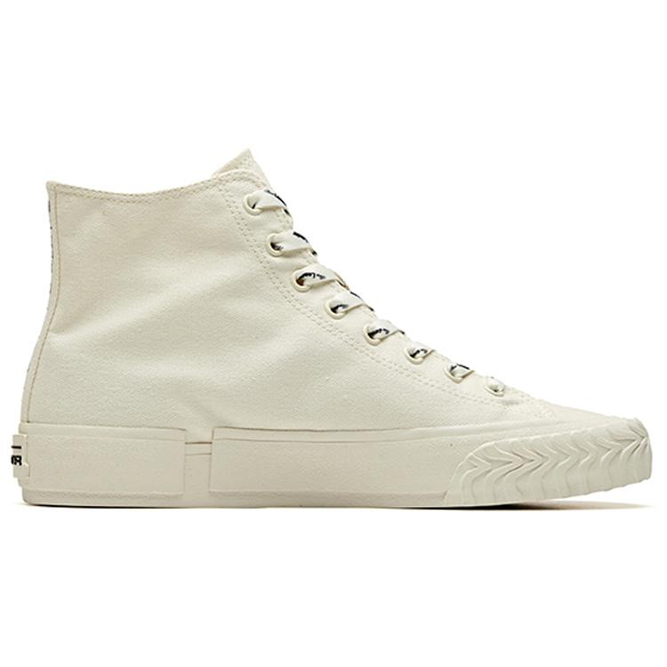 Anta Slip Resistant Abrasion Resistant High Top Canvas Shoes White Black 11948680-12