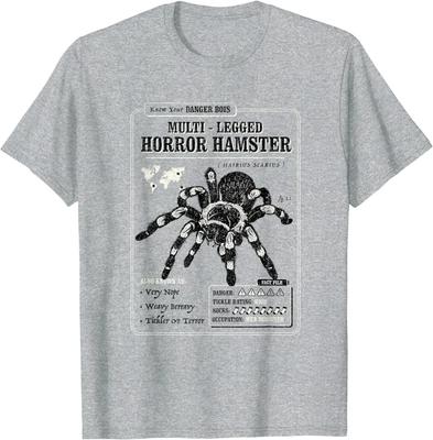 Multi-Legged Horror Hamster Funny Tarantula Graphic T-Shirt