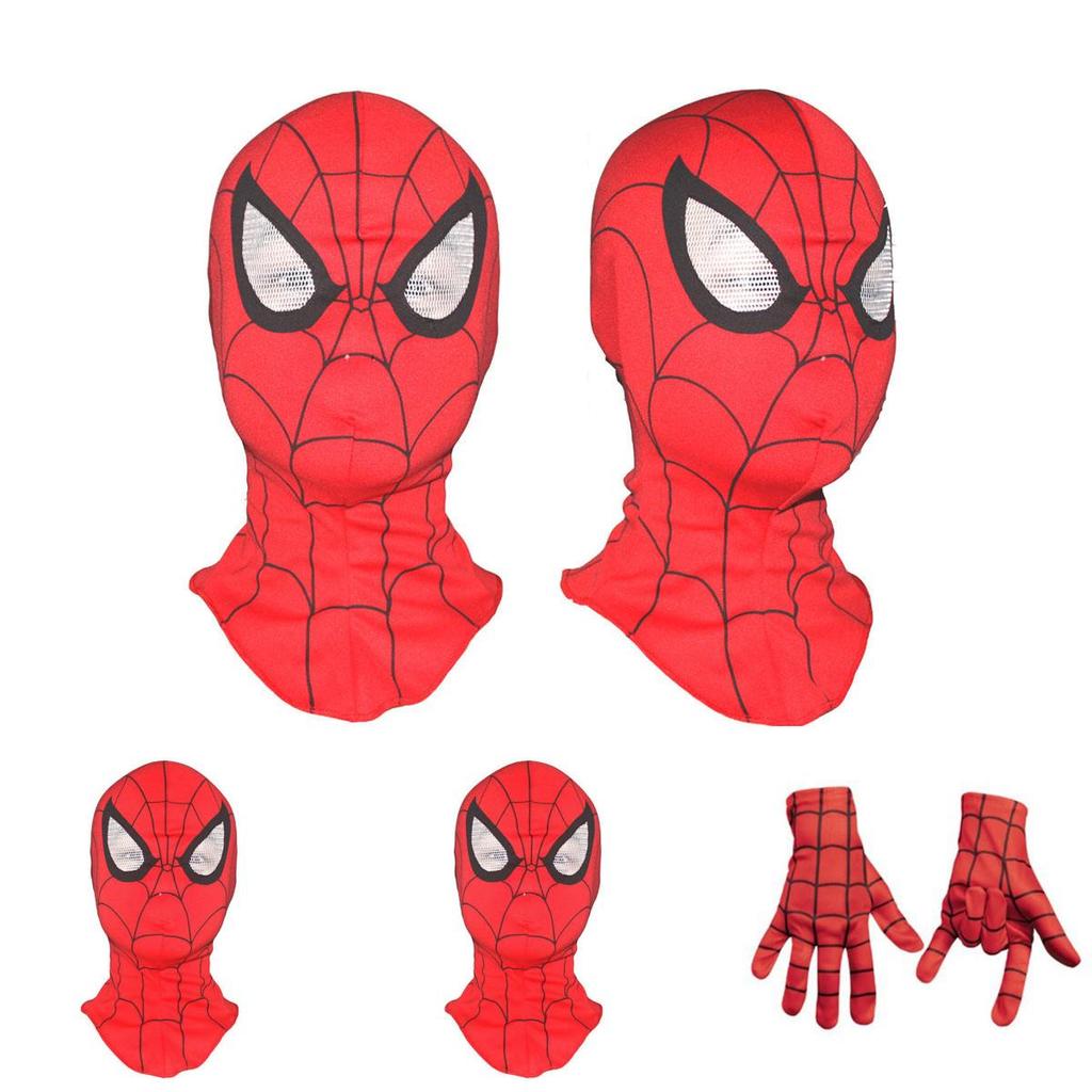 Lebendige Kinder Spiderman Maske Vollkopf Cosplay Mit Weichen Handschuhen Für Halloween Spaß