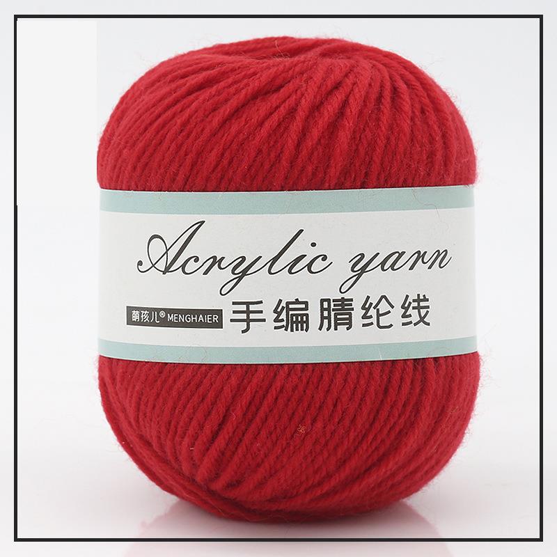 4-trådig akrylfibergarn för handstickning, blandgarn, virkning, halsduk, DIY-garn, handgjorda sybehör