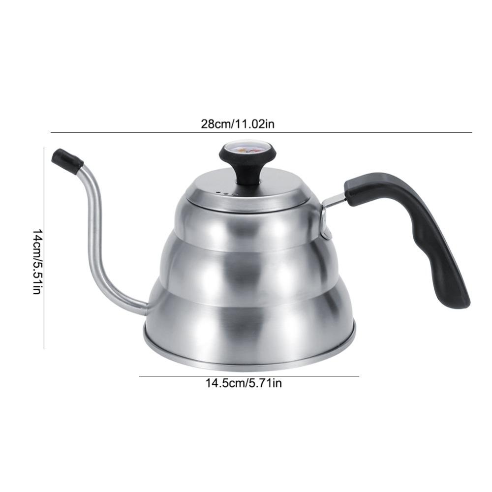 Stainless Steel Stainless Steel Coffee Pot Gooseneck Spout Drip Kettle  Coffee Brewing 1L
