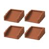 4Pieces Practical Door Stoppers Wedges Crafted from High Strength Rubber Materials for Effective Windproof Resistance