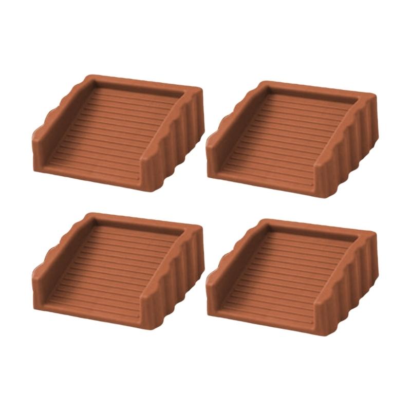 4Pieces Practical Door Stoppers Wedges Crafted from High Strength Rubber Materials for Effective Windproof Resistance