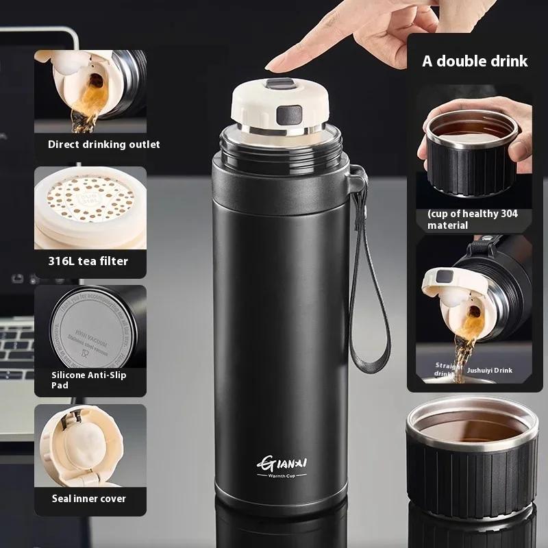 GIANXI Stainless Steel Thermos Bottle Minimalist style Portable Thermal Cold insulation Water Bottle high capacity Vacuum Flasks