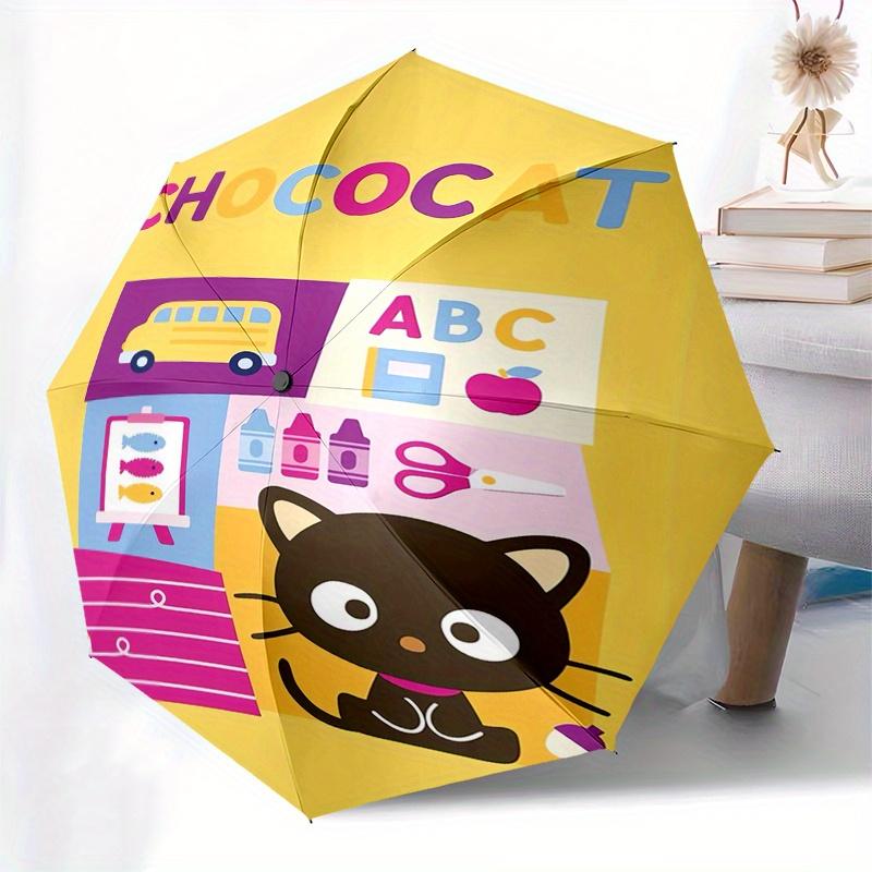 Chococat,Sanrio Automatic Umbrella-Foldable, Durable 8-Bone Design, Compact and Stylish, Great for Camping, Halloween, Christmas, Mother's D