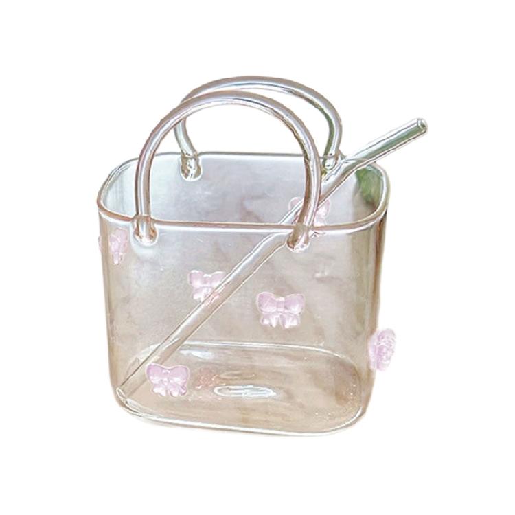 

Versatile 720Ml Handheld Glass Beverage Container Produced With Elegant Bowknot Elegant Bowknot Cocktails Cups For Any Occasion
