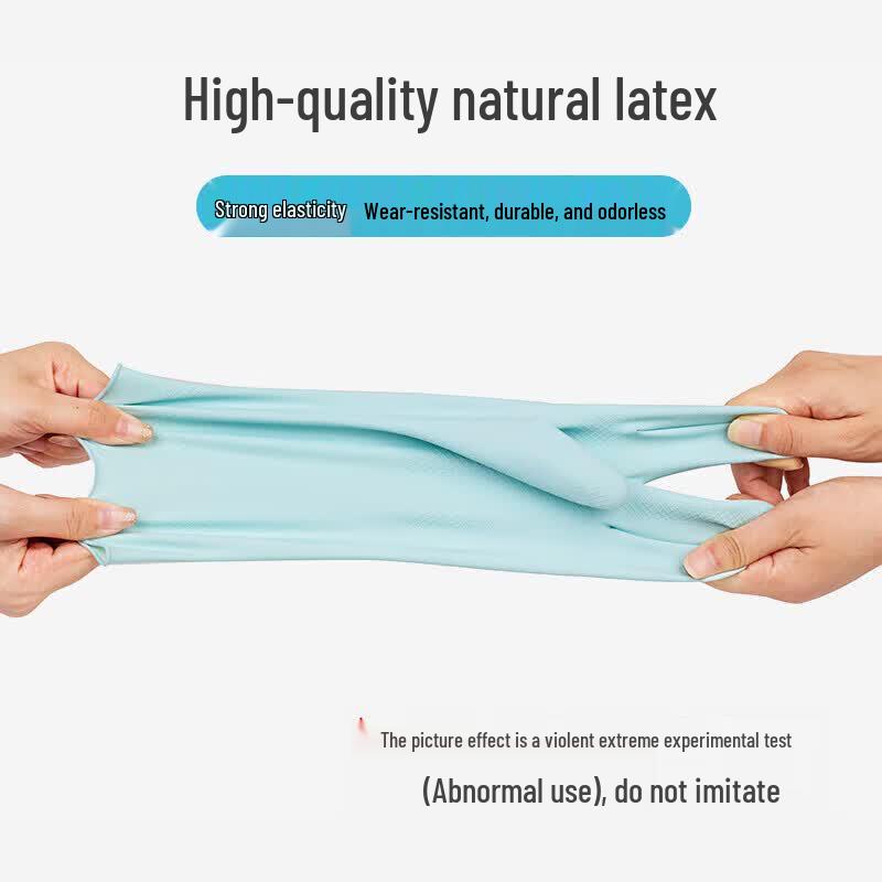 Miaojie Durable Fleece-Lined Natural Latex Gloves (Large, 5-Pack)