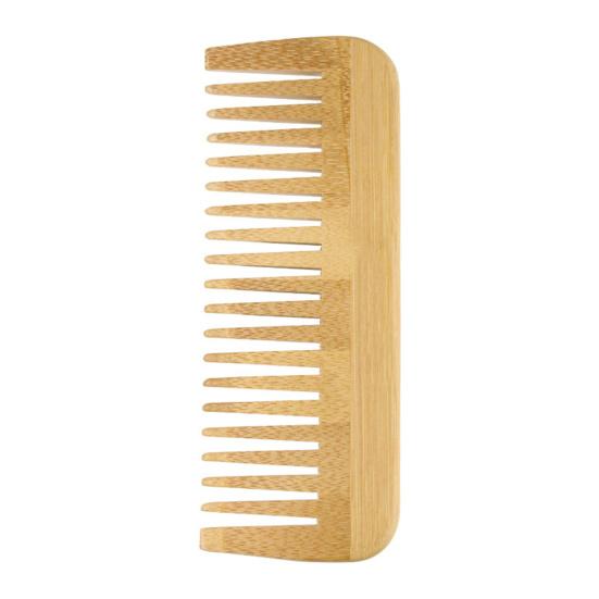 Comfortable Grip Hair Comb No Odor Bamboo Narrow-Tooth Scalp Comb for Bathroom