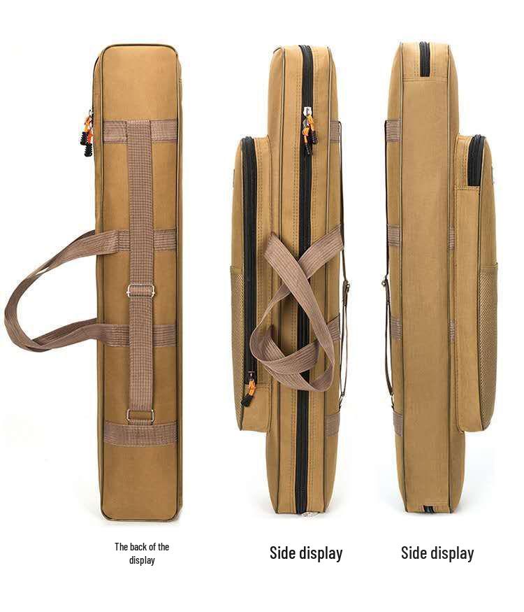 A1R Mini Multi-Layer Fishing Rod Bag - Canvas Gear Bag for Ice & Standard Fishing
