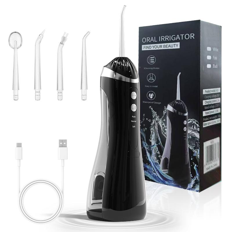 Oral Irrigator 3 Cleaning Modes Portable Rechargeable Waterproof Ip65 Dental Water Flosserteeth Whitening Jet Floss 200Ml