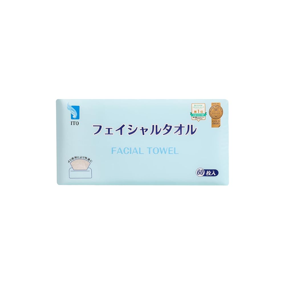 ITO Facial Towels, Tissue Type, Cleansing Towels, Disposable Towels, for Skin Irritation