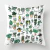 Nordic Fall Home Decor Autumn Throw Pillow Case Sofa Cushion Cover Modern 45x45cm 45*45 50x50 60x60cm 40*40cm Leaf Plant Green