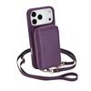 Crossbody Zipper Card Slot Wallet Flip Leather Phone Case For iPhone 17 Pro Max 16 Plus 15 14 13 12 11 RFID Pocket Strap Cover