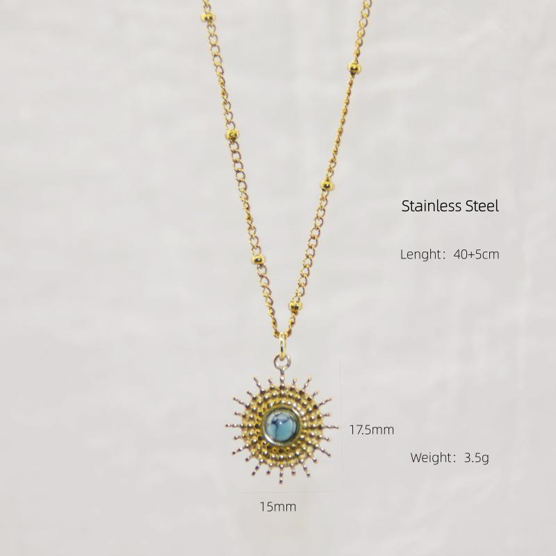 Ретро африканское ожерелье из каменных бусин со звездой-подвеской для женщин