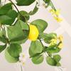 Lemon Teardrop Swag Plastic Hanging Artificial Lemon Wreath Fruit Swag for Front Door Summer Farmhouse Stairway