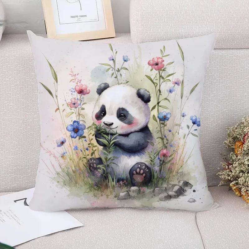 Kawaii Panda Decoration Living Room Bedroom Bed Cushion Cover Decorative Pillowcases  Cushions for Decorative Sofa Pillow