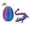 Unique Easter Present 3D Printed Mini Dragon Egg Articulated Fidget Toy Inside Kids Playset Basket Stuffers Collectible Flexible Gift for Teens