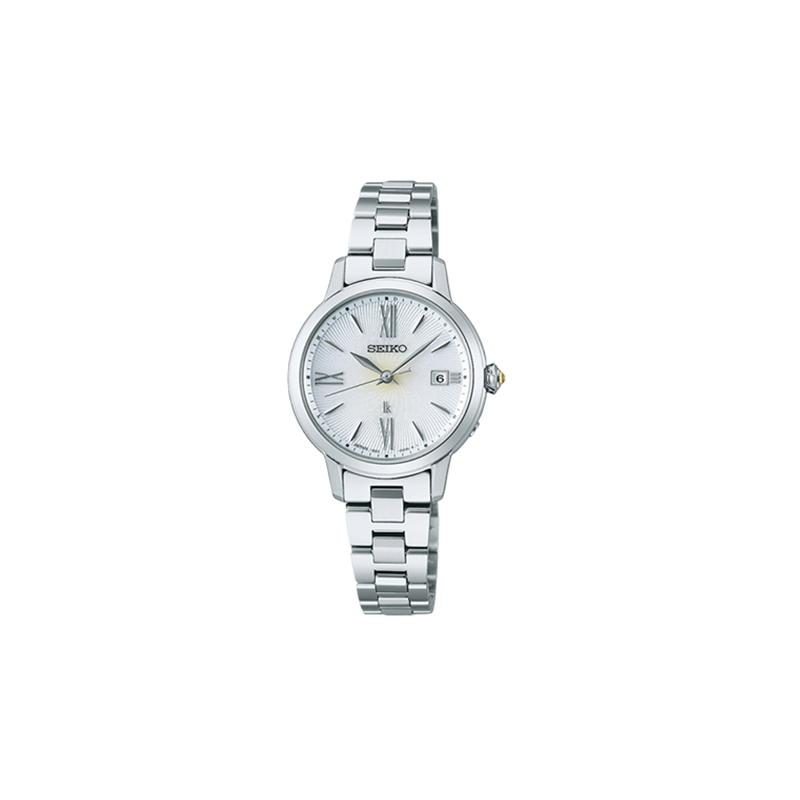 SEIKO Lukia Cocktail Series Solar Movement Steel Strap Women s Watch White Dial SSVW205 синий
