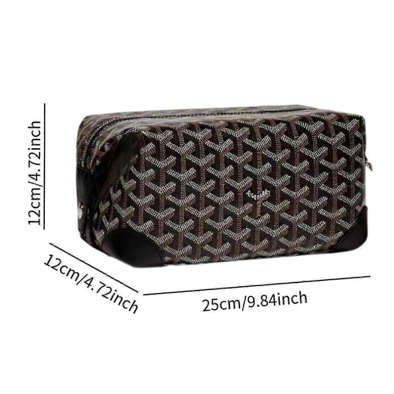 Elegant PU Leather Toiletry Bag  Multi-Functional Travel Organizer for Hotel Bathrooms (Grey)