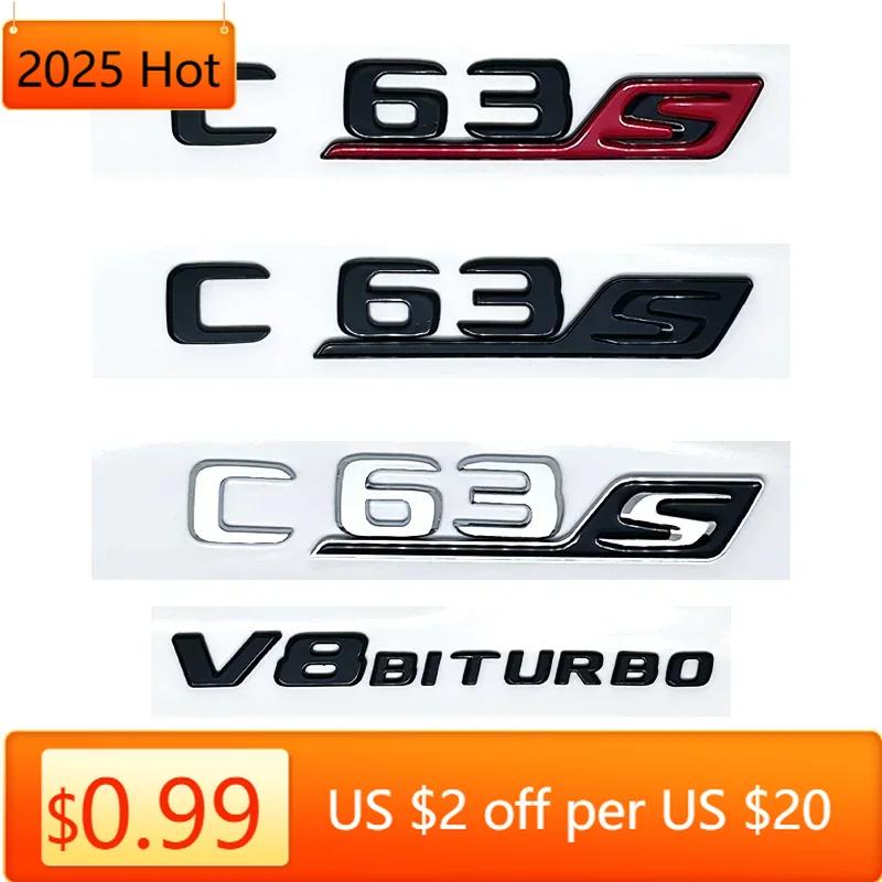Jwlsk5 2025 Hot Car Tuning For Mercedes Benz AMG C Class W204 W205 C63 C63S Letter Logo 3D ABS Sticker Car Rear Trunk Emblem Nameplate