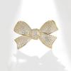 High-end Korean Version Zircon Bow Brooch, Fashionable and Elegant Clothing Accessory, Corsage Pin for Women