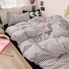 Nordic Sling Bed 150 Bedding Sets Stripes Duvet Cover Set Quilt Cover Bed Sheet Quilt Sets Queen Size INS Blogger Comforter Sets