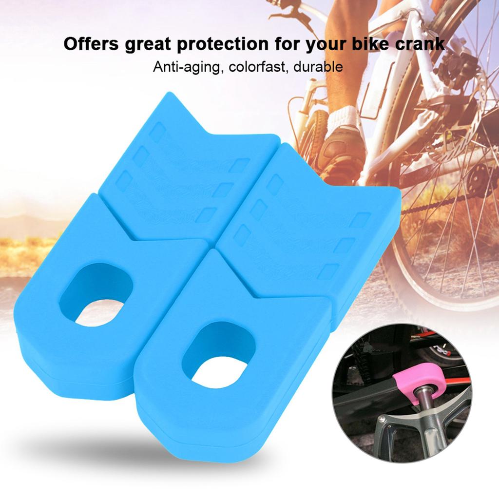 1 Piar Silikon Fahrrad Kurbel Schutz Hülse Arm Schutz Fahrrad Zubehör (blau)