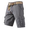 Men's Summer Plus Loose Casual Shorts with Multiple Pockets and Workwear, Cropped Pants