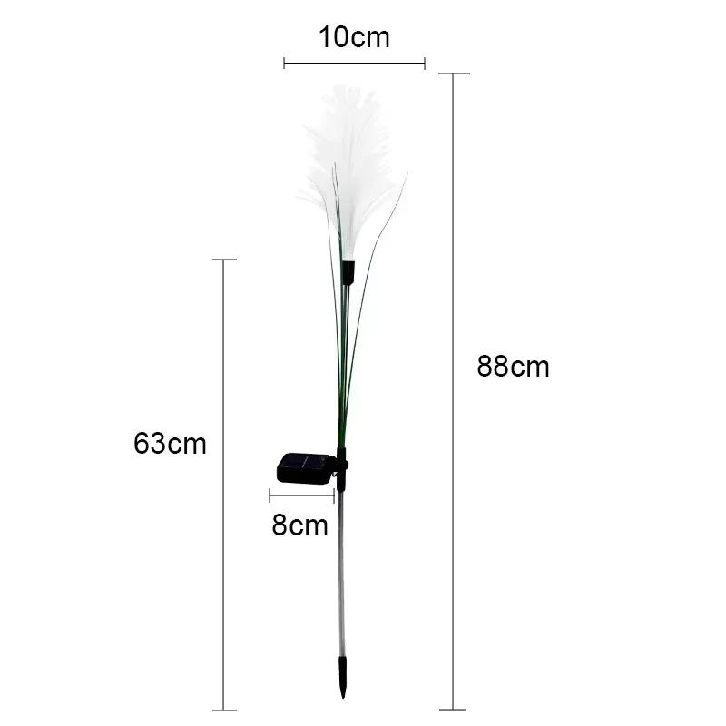 LED Solar Garden Reed Lamp Outdoor Waterproof Lawn Light Yard Christmas Decoration Path Lighting Decor Solar Power Light