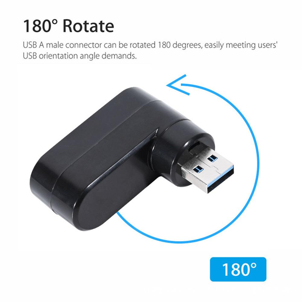 USB 2.0 Hub USB Hub 2.0 Multi USB Splitter Hub Rotatable 3 Port Multiple Expander Splitter Mini USB 2.0 Hub Computer Accessories