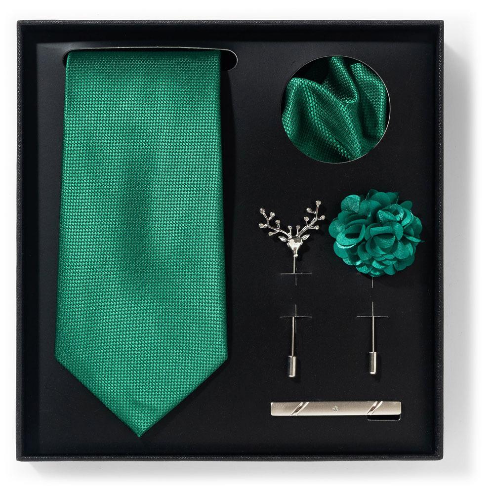 Tie Men'S Net Color Striped Cashew Flower Men'S Tie High Sense 6-Piece Gift Box Men'S Suit Accessories