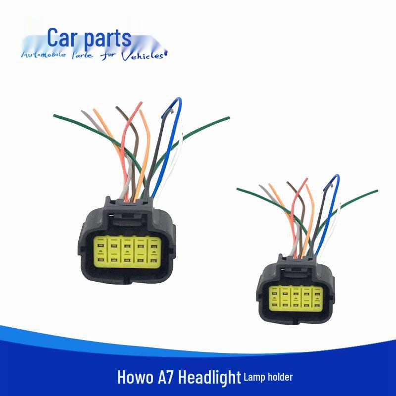 

Sinotruk Howo A7 High Beam Headlight Wiring Harness Socket (10-Wire Bulb Base) Car Aspect