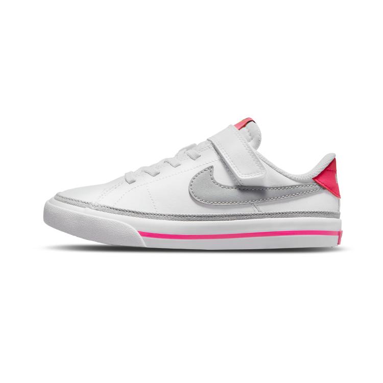 Nike Court Legacy Low top Skateboard Shoes Gray White Children Aged 3 7 Years Old DA5381-111
