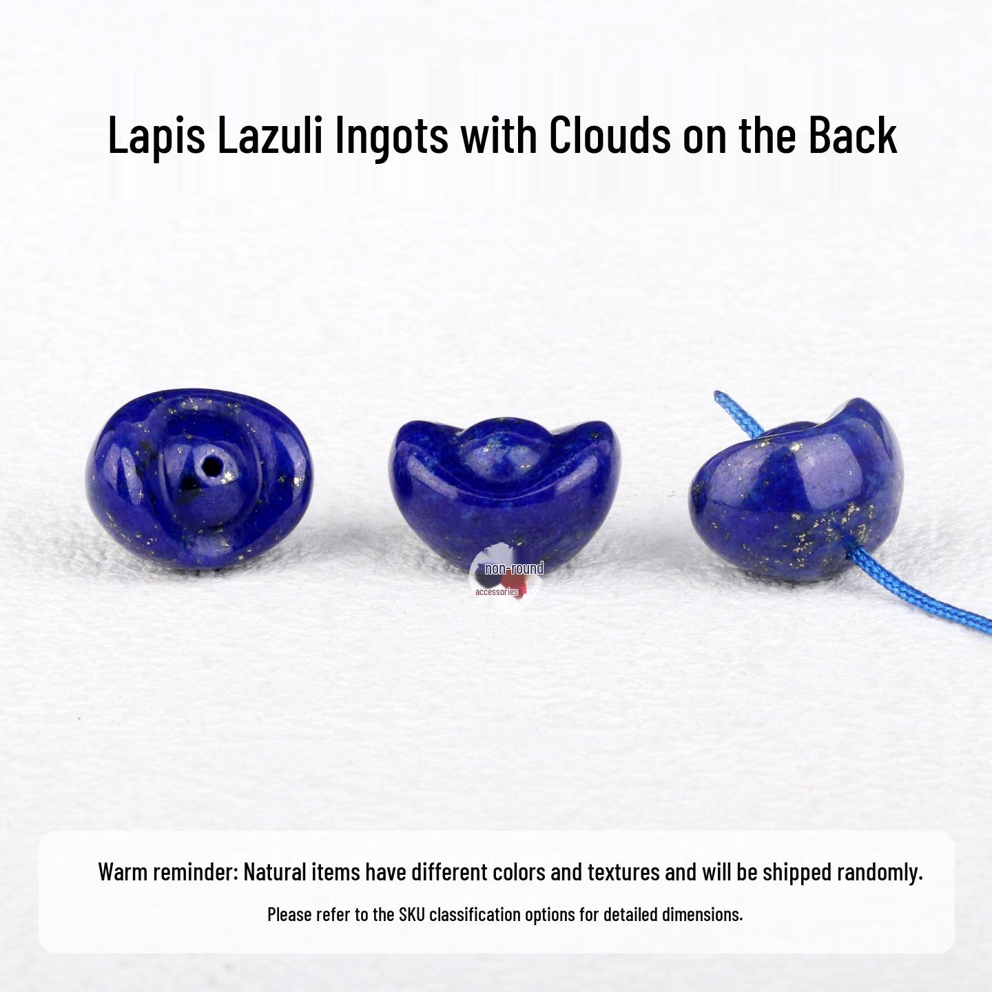 Natural Lapis Lazuli Carved Spacer Bead – Star  Moon Design for Cultural DIY Hand String Accessories