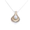 New matte double-layer petal long pendant, women's exaggerated high-end geometric petal long necklace