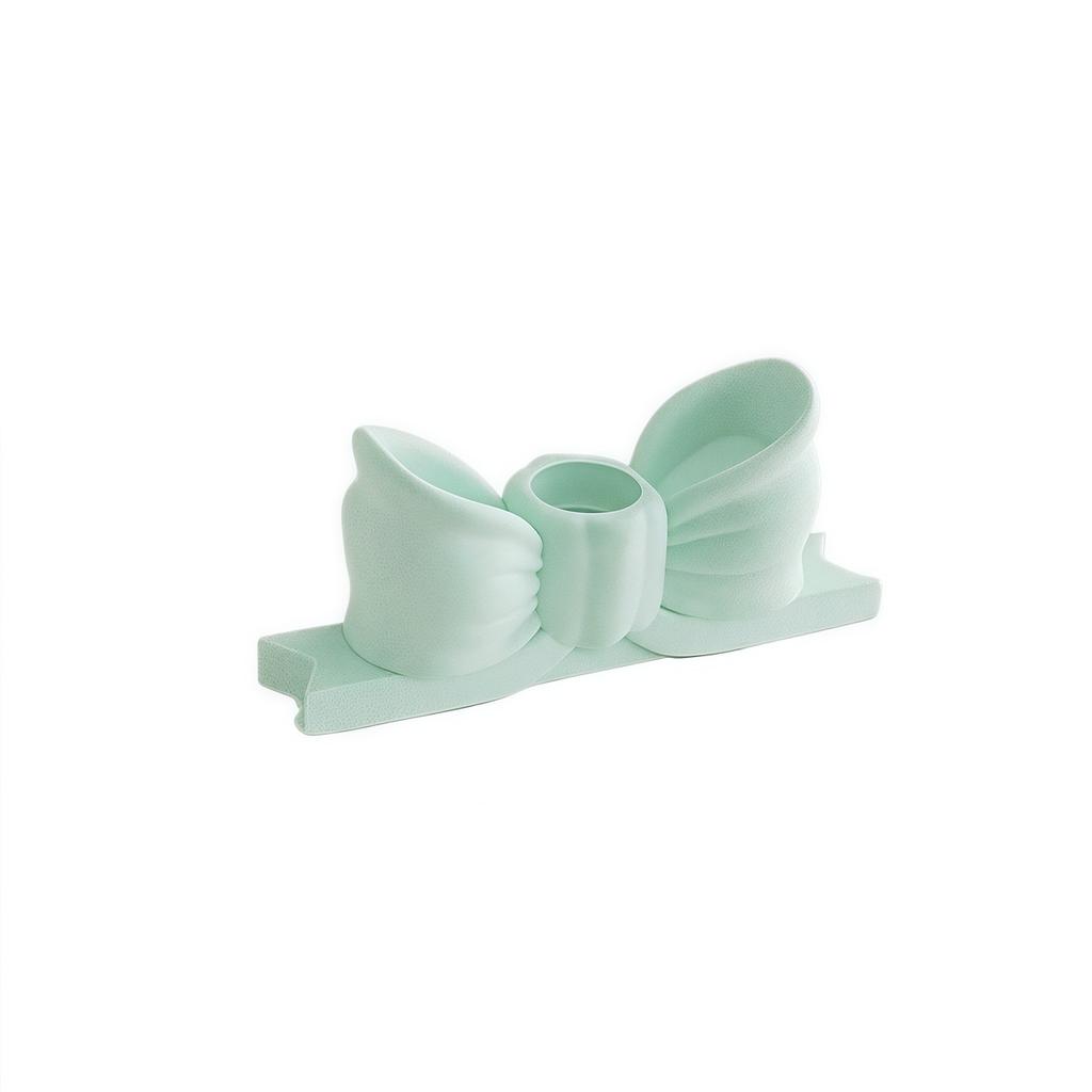 Unique Diy Ornaments Gift Ins Candlestick Holder Vintage Decorative Bow Candle Holder Stylish Craft Mini Stands Aromatherapy