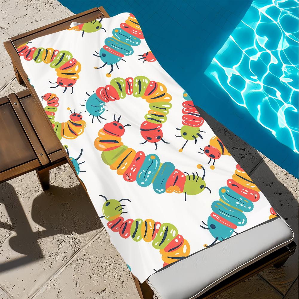 

Towel Beach Bath Quick-Drying V-very The Lightweight H-hungry Caterpillar Portable Sauna Camping Swim Pool Travel W30*H60(CM)