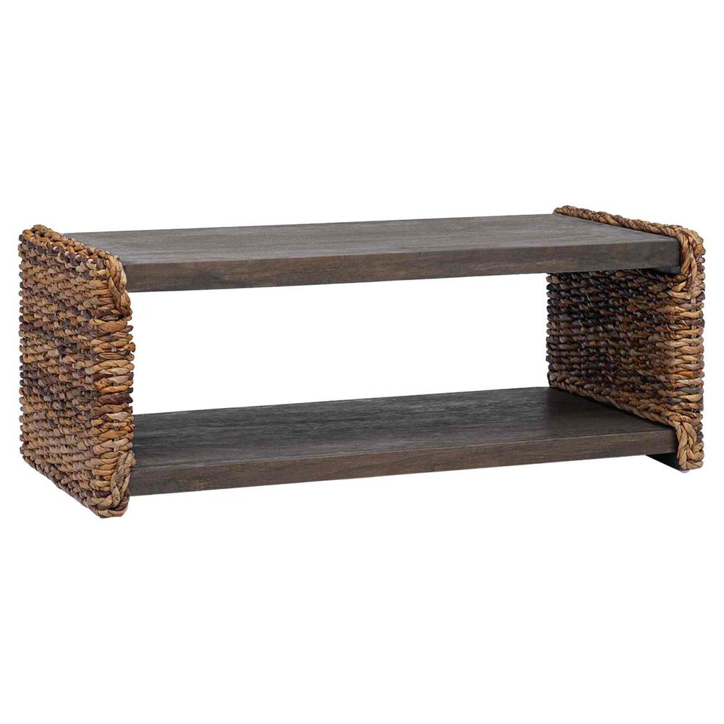 Coffee Table Natural 90 X 45 X 35 Cm Solid Mahogany Wood