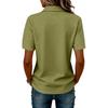 Women's Fashion Casual Lapel Short Sleeve Color Shirt Women's Button Up Tops