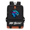Mr. Beast Oxford Cloth Backpack Computer Bag Junior High School Students Personality Large Capacity Schoolbag