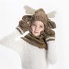 Winter new children's wool gloves, hats, men's and women's scarves, elk horns, European and American two-piece children's clothing