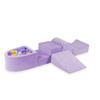 Foam Playground with a Hill and a Pool Micro Velvet Soft Purple + 100 Balls: Pink, Heather, Yellow, Light Blue, Opalescent