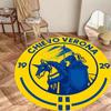Chievo Verona Knight Horse Silhouette Crest Circular Area Rug Serie A Football Round Floor Carpet Sports Fan Living Room Bedroom Home Decor Mat
