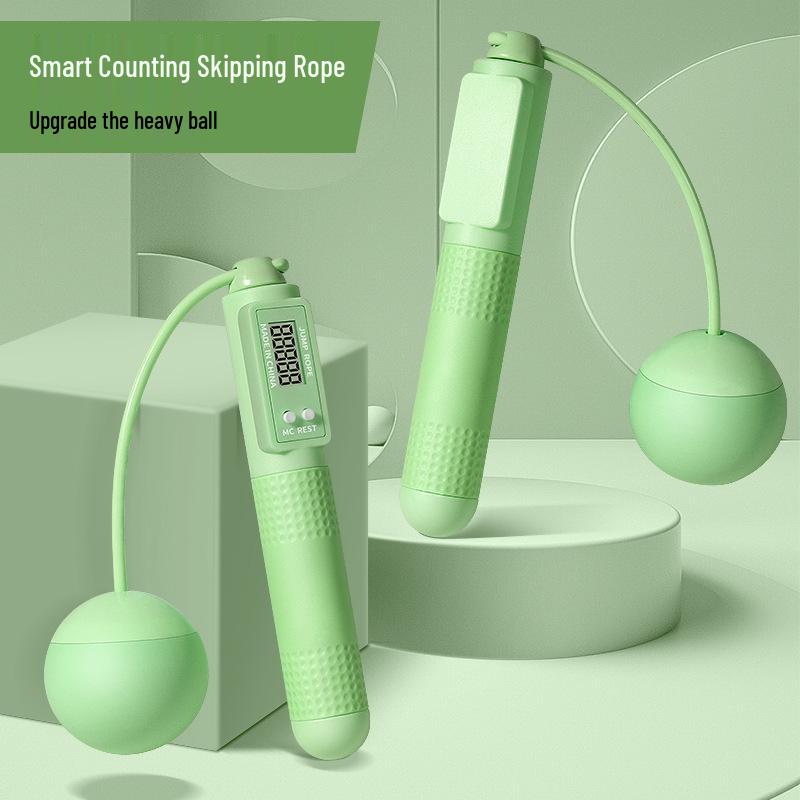 Weighted Cordless Jump Rope with Counting for Professional Aerobic Exercise & Fat Burning