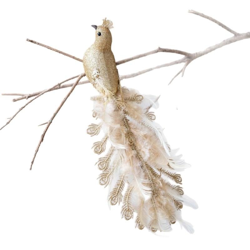 Foam Craft Peacocks With Delicate Design Sparkling Detail Christmas Tree Toppers Ideal For Indoors Outdoor Holiday Decors